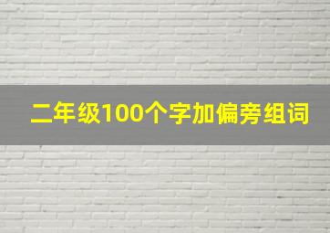 二年级100个字加偏旁组词