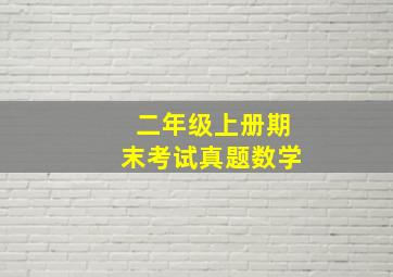 二年级上册期末考试真题数学