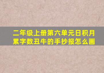 二年级上册第六单元日积月累字数丑牛的手抄报怎么画