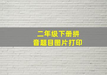 二年级下册拼音题目图片打印