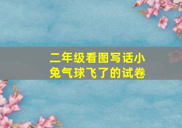 二年级看图写话小兔气球飞了的试卷