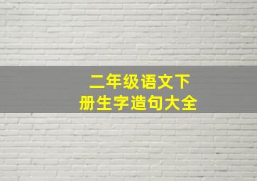 二年级语文下册生字造句大全