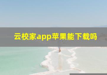 云校家app苹果能下载吗