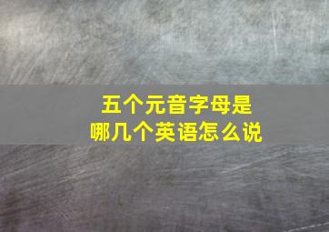 五个元音字母是哪几个英语怎么说