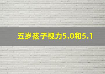 五岁孩子视力5.0和5.1