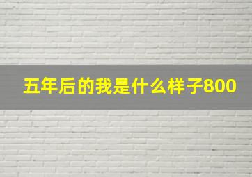 五年后的我是什么样子800