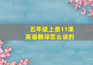 五年级上册11课英语翻译怎么读的