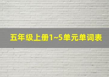 五年级上册1~5单元单词表