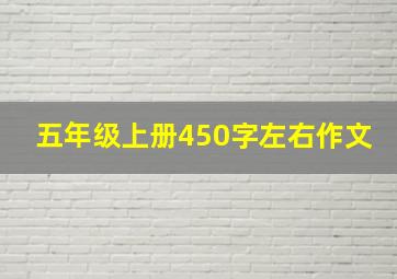 五年级上册450字左右作文