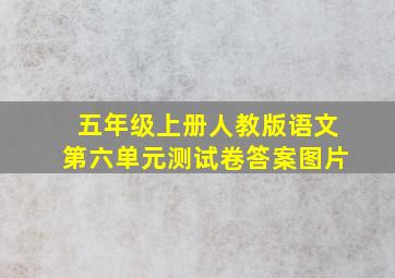 五年级上册人教版语文第六单元测试卷答案图片