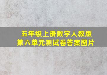 五年级上册数学人教版第六单元测试卷答案图片