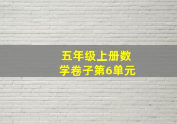 五年级上册数学卷子第6单元