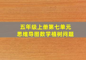 五年级上册第七单元思维导图数学植树问题