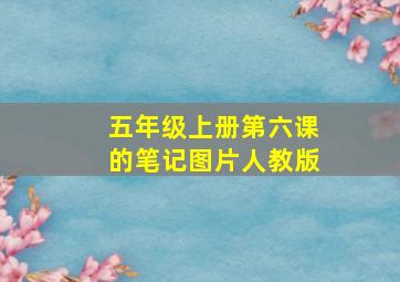 五年级上册第六课的笔记图片人教版