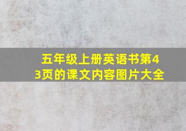 五年级上册英语书第43页的课文内容图片大全