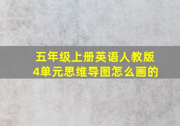 五年级上册英语人教版4单元思维导图怎么画的