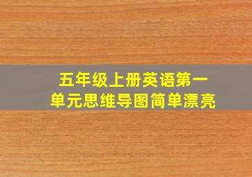 五年级上册英语第一单元思维导图简单漂亮