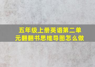 五年级上册英语第二单元翻翻书思维导图怎么做