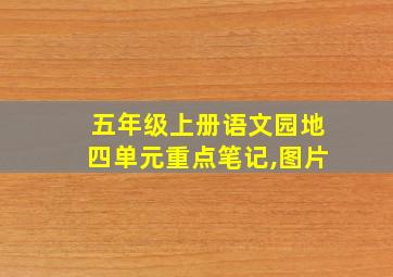 五年级上册语文园地四单元重点笔记,图片