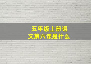 五年级上册语文第六课是什么