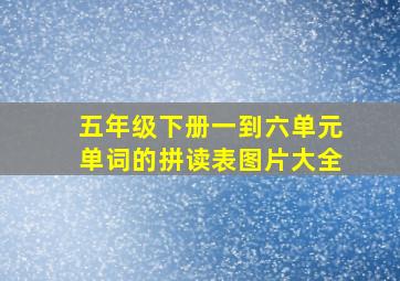 五年级下册一到六单元单词的拼读表图片大全