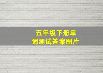 五年级下册单词测试答案图片