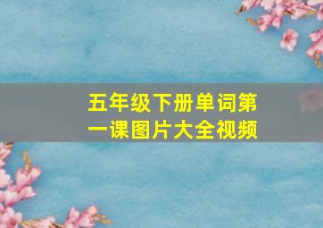 五年级下册单词第一课图片大全视频