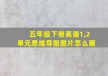 五年级下册英语1,2单元思维导图图片怎么画