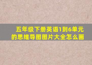 五年级下册英语1到6单元的思维导图图片大全怎么画