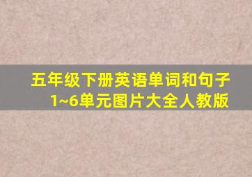 五年级下册英语单词和句子1~6单元图片大全人教版