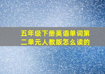 五年级下册英语单词第二单元人教版怎么读的