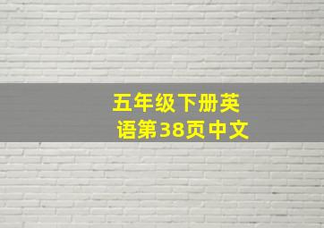 五年级下册英语第38页中文