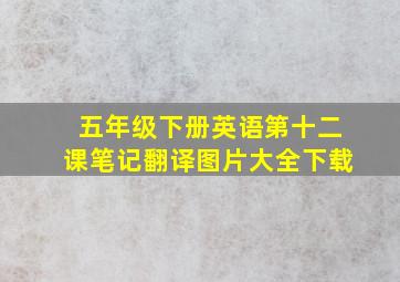 五年级下册英语第十二课笔记翻译图片大全下载