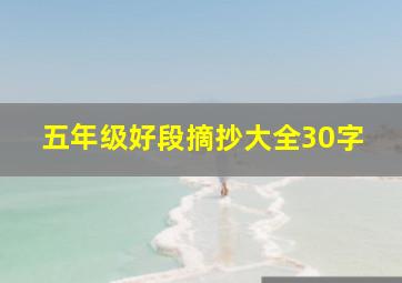 五年级好段摘抄大全30字