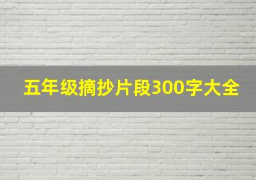 五年级摘抄片段300字大全