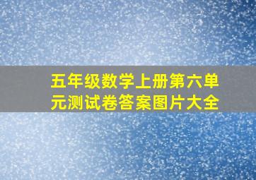 五年级数学上册第六单元测试卷答案图片大全