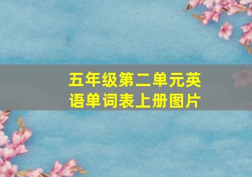 五年级第二单元英语单词表上册图片