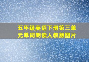 五年级英语下册第三单元单词朗读人教版图片