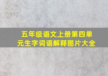 五年级语文上册第四单元生字词语解释图片大全