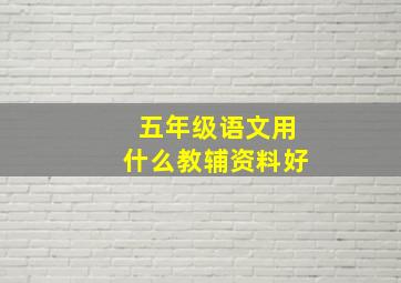 五年级语文用什么教辅资料好