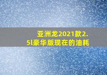 亚洲龙2021款2.5l豪华版现在的油耗