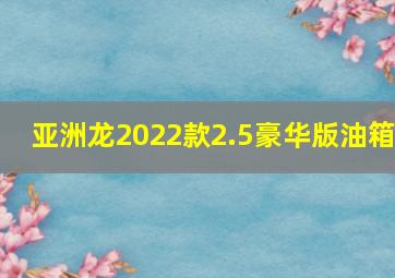 亚洲龙2022款2.5豪华版油箱