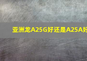 亚洲龙A25G好还是A25A好