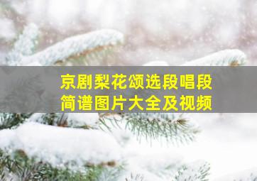 京剧梨花颂选段唱段简谱图片大全及视频