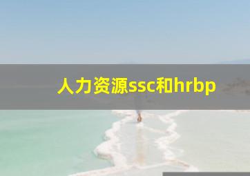 人力资源ssc和hrbp