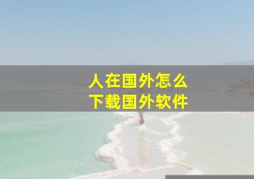 人在国外怎么下载国外软件