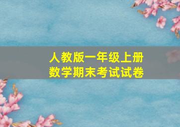 人教版一年级上册数学期末考试试卷