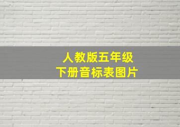 人教版五年级下册音标表图片