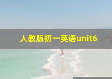 人教版初一英语unit6