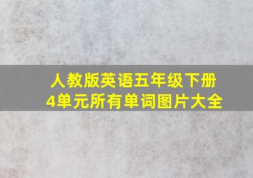 人教版英语五年级下册4单元所有单词图片大全